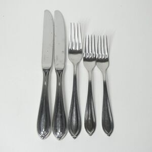 Yamazaki Ariana 5pc Flatware Lot Dinner Salad Fork Knives Stainless